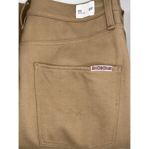New Hudson Jeans Noa High Rise Crop Straight Leg Knit Jeans Amelia Khaki Size 27